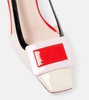 Belle Vivier 45 patent leather slingback pumps