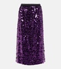 Sequined midi skirt