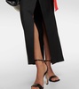 Tailored wool-blend maxi skirt