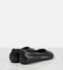 Intrecciato leather ballet flats