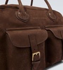 Leather duffel bag