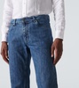 Low-rise straight jeans