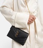 Cassandra quilted envelope leather wallet on chain