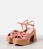 Heloise 95 leather platform sandals