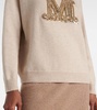 Logo embellished wool and cashmere sweater