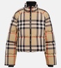 Vintage Check cropped puffer jacket