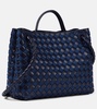 Andiamo Medium leather and denim tote bag