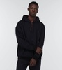 Zipped cashmere-blend hoodie