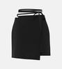 Genny wool-blend wrap skirt