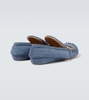 Denim moccasins