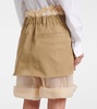 Layered tulle-trimmed skort