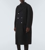 Double-breasted oversized wool coat