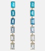 Dawn 14kt yellow gold earrings with topaz