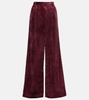 Mid-rise corduroy wide-leg pants