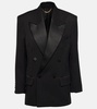 Wool-blend tuxedo jacket