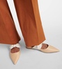 Rali leather and raffia mules