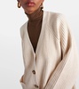 Oversized cotton-blend bouclé cardigan