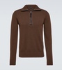 Wool-blend half-zip sweater