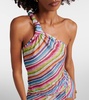 Zigzag one-shoulder beach dress