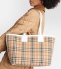 London Medium Burberry Check canvas tote bag