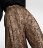 High-rise tweed straight pants