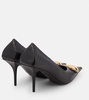 Square Knife BB croc-effect leather pumps