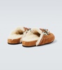 The Journey shearling-lined suede mules