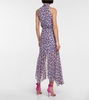 Leia printed silk midi dress