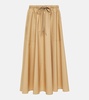 Logo cotton midi skirt