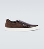 Nadores croc-effect leather sneakers 