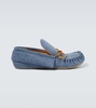 Denim moccasins