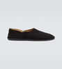 Canal suede slip-on shoes