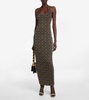 Monogram jacquard maxi dress