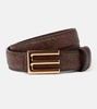 Paisley faux leather belt