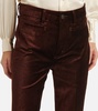 High-rise velvet flared pants