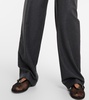 High-rise virgin wool straight pants