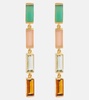 Deco Maxi embellished 9kt gold drop earrings