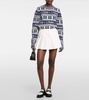 Ganni Jacquard Wool Sweater With Logo Pattern