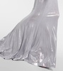 Metallic Jersey Lamé Gown