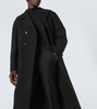 Double-breasted oversized wool coat