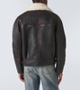 Shearling-lined leather jacket