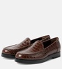 Dinelio croc-effect leather loafers