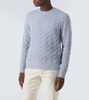 Cable-knit cashmere sweater