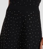 Scaramouche embellished midi skirt