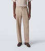 Linen canvas straight pants