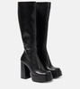 Aevitas leather platform knee-high boots