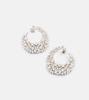 18kt white gold hoop earrings with diamonds