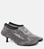 Minette embellished fishnet pumps