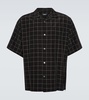 Checked silk-blend shirt