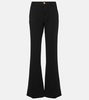 Virgin wool crêpe bootcut pants